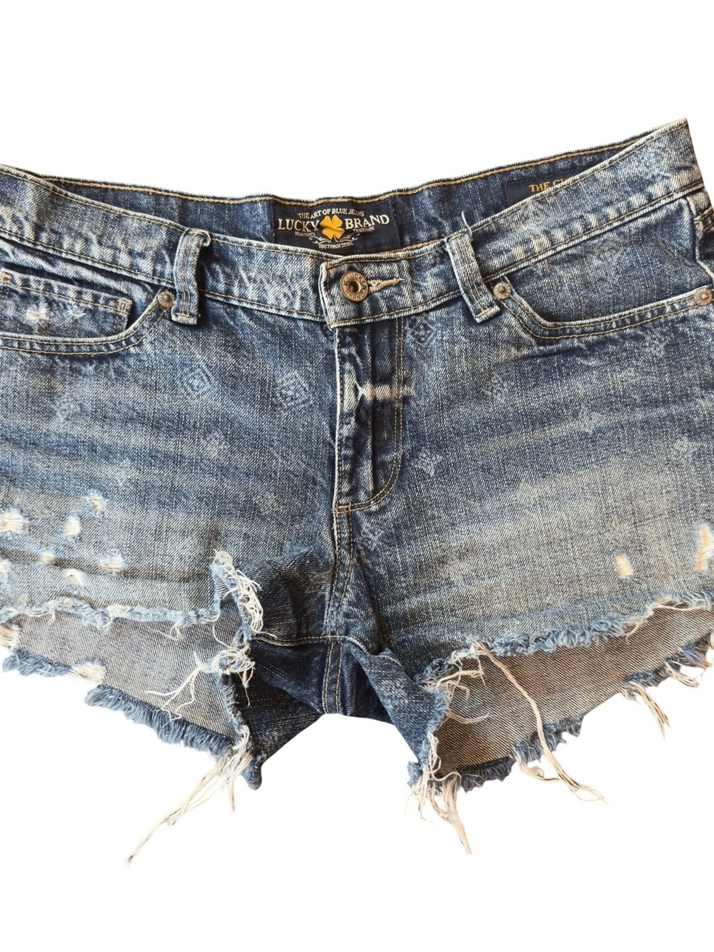Lucky Brand Distressed Light Blue Denim Cutoff Shorts